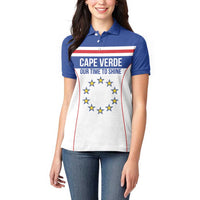 Custom Cape Verde Pride Women Polo Shirt Blue Sharks Rising - Wonder Print Shop