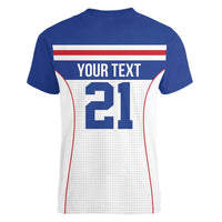 Custom Cape Verde Pride Women V-Neck T-Shirt Blue Sharks Rising - Wonder Print Shop