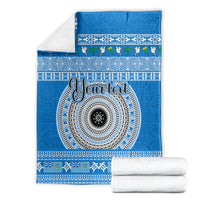 personalised-fiji-marau-na-kerisimasi-blanket-merry-christmas-tapa-pattern-blue-style