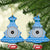Personalised Fiji Marau Na Kerisimasi Ceramic Ornament Merry Christmas Tapa Pattern Blue Style LT9 - Wonder Print Shop