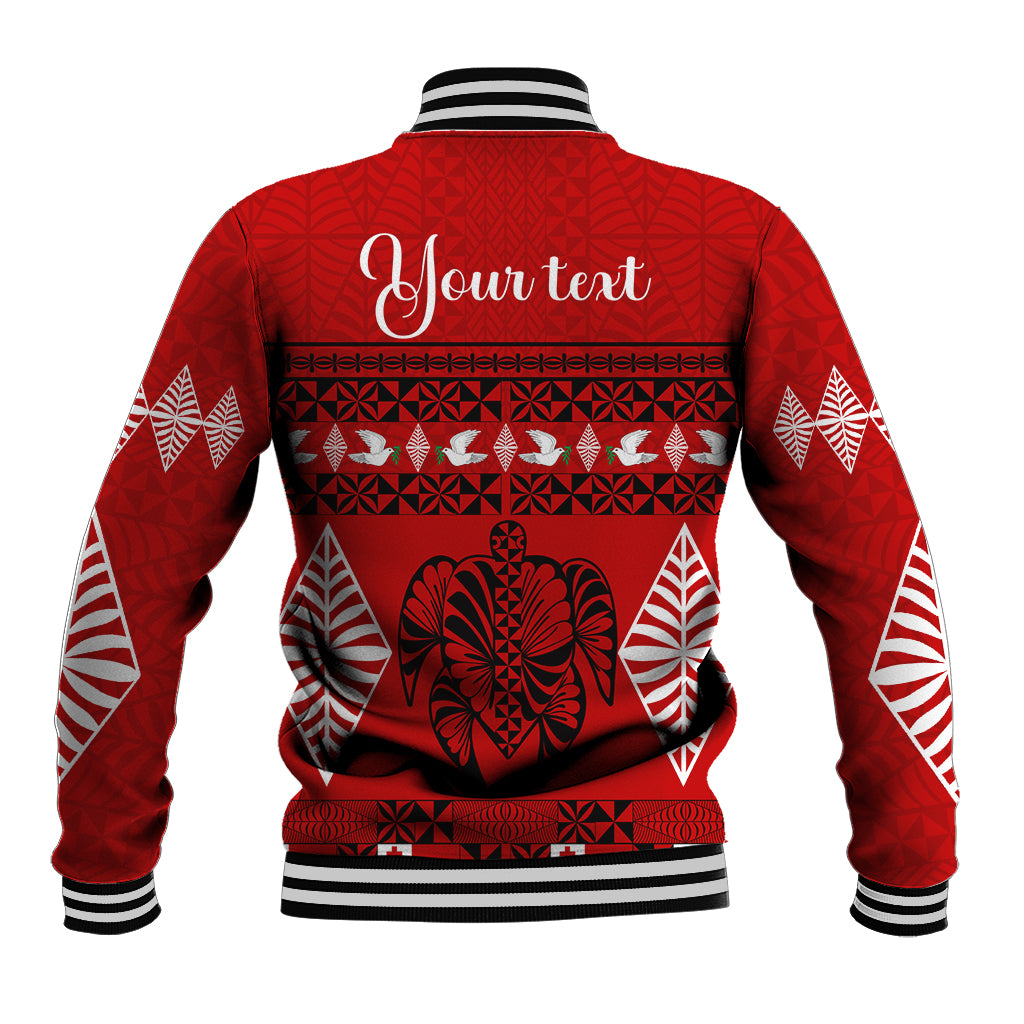 Personalised Tonga Kilisimasi Fiefia Baseball Jacket Merry Christmas with Turtle Ngatu Pattern LT9 - Wonder Print Shop