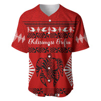 Personalised Tonga Kilisimasi Fiefia Baseball Jersey Merry Christmas with Turtle Ngatu Pattern LT9 - Wonder Print Shop