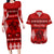 Personalised Tonga Kilisimasi Fiefia Couples Matching Long Sleeve Bodycon Dress and Hawaiian Shirt Merry Christmas with Turtle Ngatu Pattern LT9 - Wonder Print Shop
