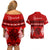 Personalised Tonga Kilisimasi Fiefia Couples Matching Off Shoulder Short Dress and Hawaiian Shirt Merry Christmas with Turtle Ngatu Pattern LT9 - Wonder Print Shop
