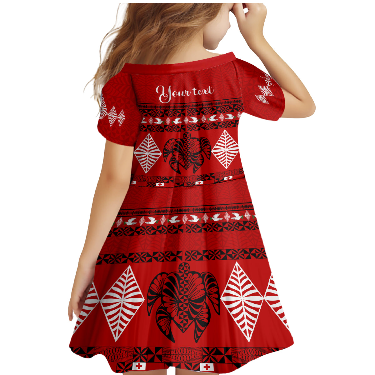 Personalised Tonga Kilisimasi Fiefia Family Matching Mermaid Dress and Hawaiian Shirt Merry Christmas with Turtle Ngatu Pattern LT9 - Wonder Print Shop