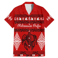 Personalised Tonga Kilisimasi Fiefia Family Matching Mermaid Dress and Hawaiian Shirt Merry Christmas with Turtle Ngatu Pattern LT9 - Wonder Print Shop