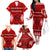 Personalised Tonga Kilisimasi Fiefia Family Matching Off Shoulder Long Sleeve Dress and Hawaiian Shirt Merry Christmas with Turtle Ngatu Pattern - Wonder Print Shop