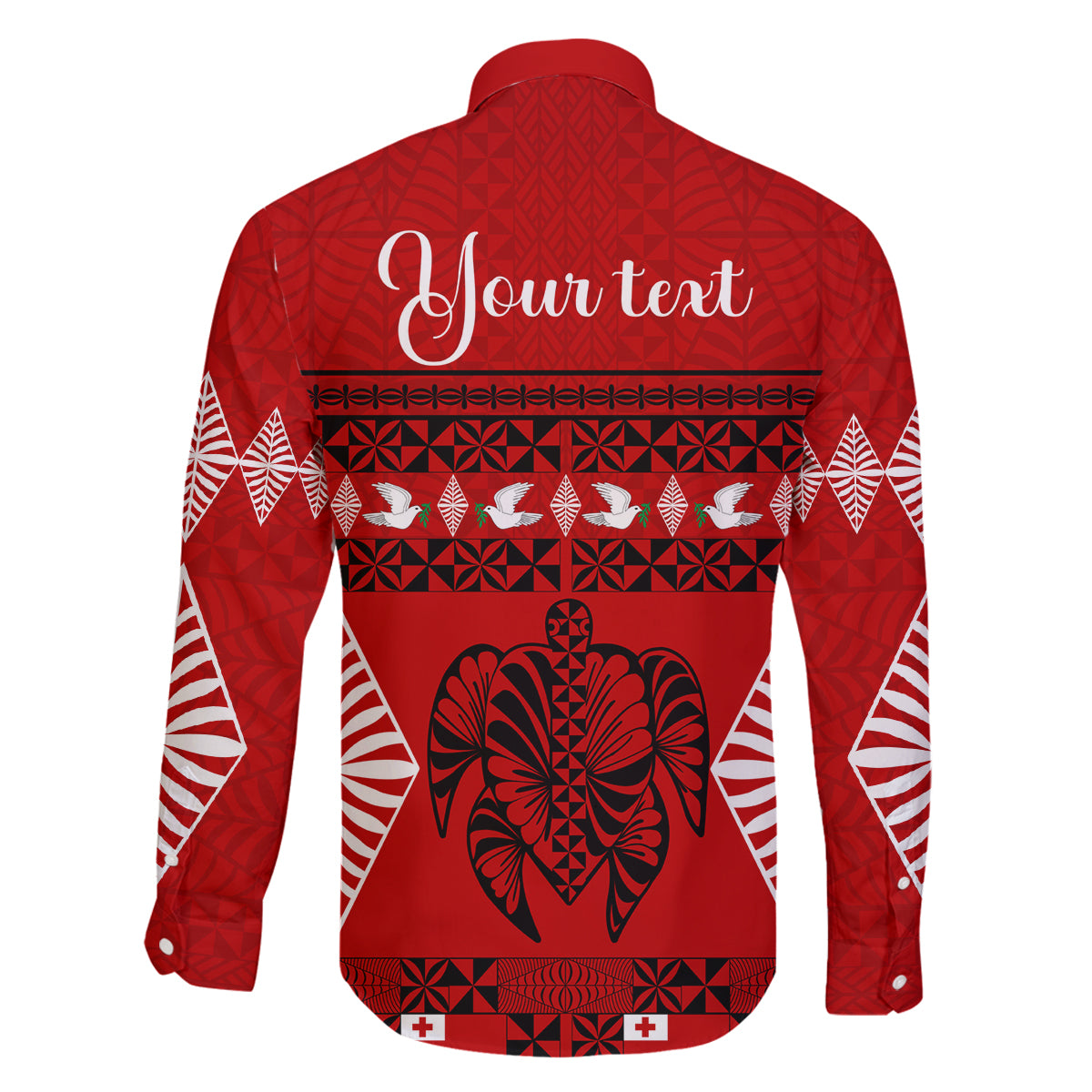 Personalised Tonga Kilisimasi Fiefia Family Matching Off Shoulder Long Sleeve Dress and Hawaiian Shirt Merry Christmas with Turtle Ngatu Pattern - Wonder Print Shop