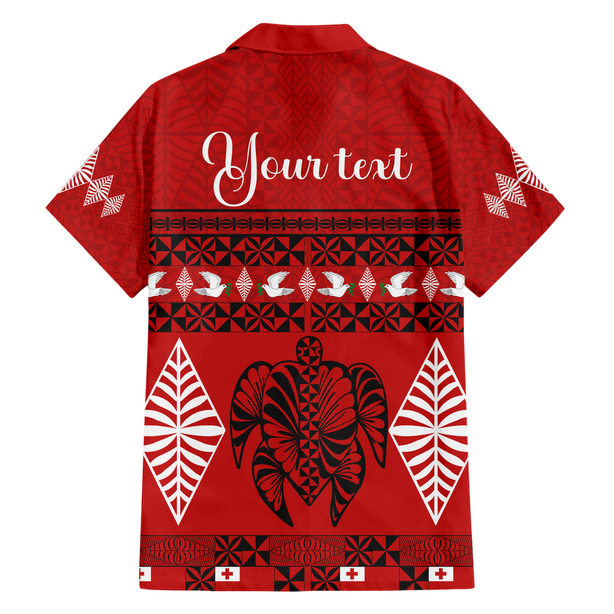 Personalised Tonga Kilisimasi Fiefia Family Matching Short Sleeve Bodycon Dress and Hawaiian Shirt Merry Christmas with Turtle Ngatu Pattern - Wonder Print Shop