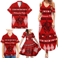 Personalised Tonga Kilisimasi Fiefia Family Matching Summer Maxi Dress and Hawaiian Shirt Merry Christmas with Turtle Ngatu Pattern - Wonder Print Shop