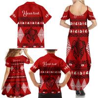 Personalised Tonga Kilisimasi Fiefia Family Matching Summer Maxi Dress and Hawaiian Shirt Merry Christmas with Turtle Ngatu Pattern - Wonder Print Shop