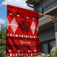 Personalised Tonga Kilisimasi Fiefia Garden Flag Merry Christmas with Turtle Ngatu Pattern - Wonder Print Shop