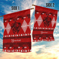 Personalised Tonga Kilisimasi Fiefia Garden Flag Merry Christmas with Turtle Ngatu Pattern - Wonder Print Shop