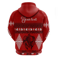 Personalised Tonga Kilisimasi Fiefia Hoodie Merry Christmas with Turtle Ngatu Pattern - Wonder Print Shop