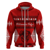 Personalised Tonga Kilisimasi Fiefia Hoodie Merry Christmas with Turtle Ngatu Pattern - Wonder Print Shop