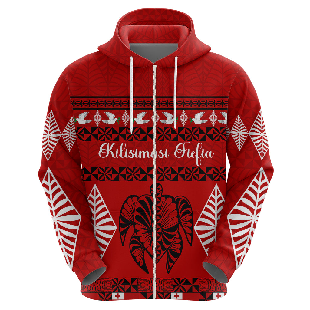 Personalised Tonga Kilisimasi Fiefia Hoodie Merry Christmas with Turtle Ngatu Pattern - Wonder Print Shop
