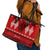 Personalised Tonga Kilisimasi Fiefia Leather Tote Bag Merry Christmas with Turtle Ngatu Pattern - Wonder Print Shop