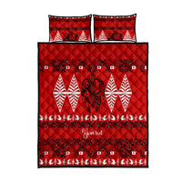Personalised Tonga Kilisimasi Fiefia Quilt Bed Set Merry Christmas with Turtle Ngatu Pattern - Wonder Print Shop