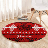 personalised-tonga-kilisimasi-fiefia-round-carpet-merry-christmas-with-turtle-ngatu-pattern