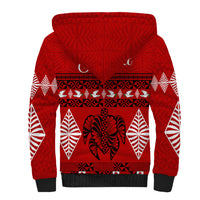 Personalised Tonga Kilisimasi Fiefia Sherpa Hoodie Merry Christmas with Turtle Ngatu Pattern - Wonder Print Shop