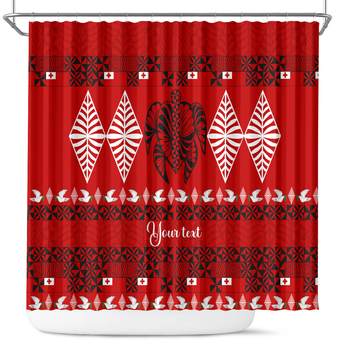 personalised-tonga-kilisimasi-fiefia-shower-curtain-merry-christmas-with-turtle-ngatu-pattern