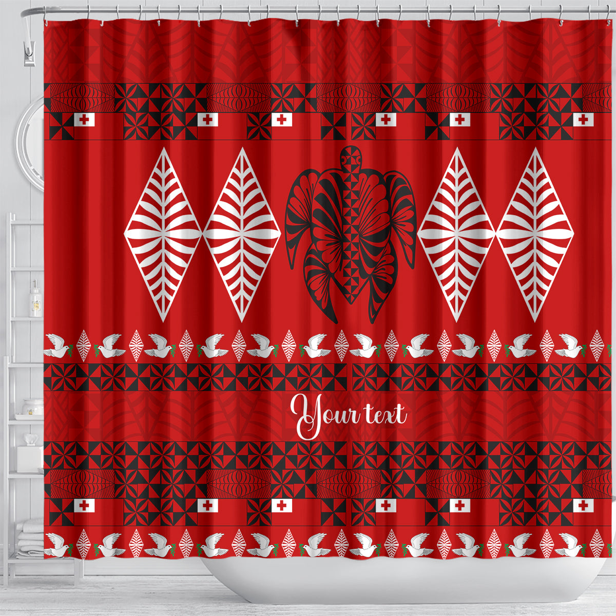 personalised-tonga-kilisimasi-fiefia-shower-curtain-merry-christmas-with-turtle-ngatu-pattern