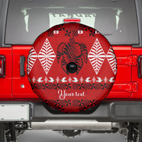 Personalised Tonga Kilisimasi Fiefia Spare Tire Cover Merry Christmas with Turtle Ngatu Pattern - Wonder Print Shop