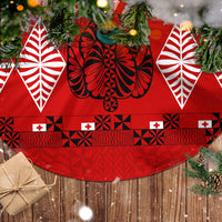 Personalised Tonga Kilisimasi Fiefia Tree Skirt Merry Christmas with Turtle Ngatu Pattern - Wonder Print Shop