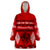 Personalised Tonga Kilisimasi Fiefia Wearable Blanket Hoodie Merry Christmas with Turtle Ngatu Pattern - Wonder Print Shop