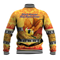 PNG Hamamas Krismas Baseball Jacket Papua New Guinea Bird Of Paradise Merry Christmas Gold Style LT9 - Wonder Print Shop