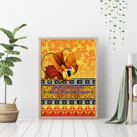 PNG Hamamas Krismas Canvas Wall Art Papua New Guinea Bird Of Paradise Merry Christmas Gold Style LT9 - Wonder Print Shop