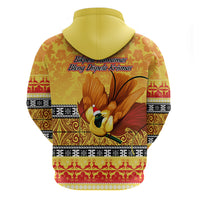 PNG Hamamas Krismas Hoodie Papua New Guinea Bird Of Paradise Merry Christmas Gold Style - Wonder Print Shop
