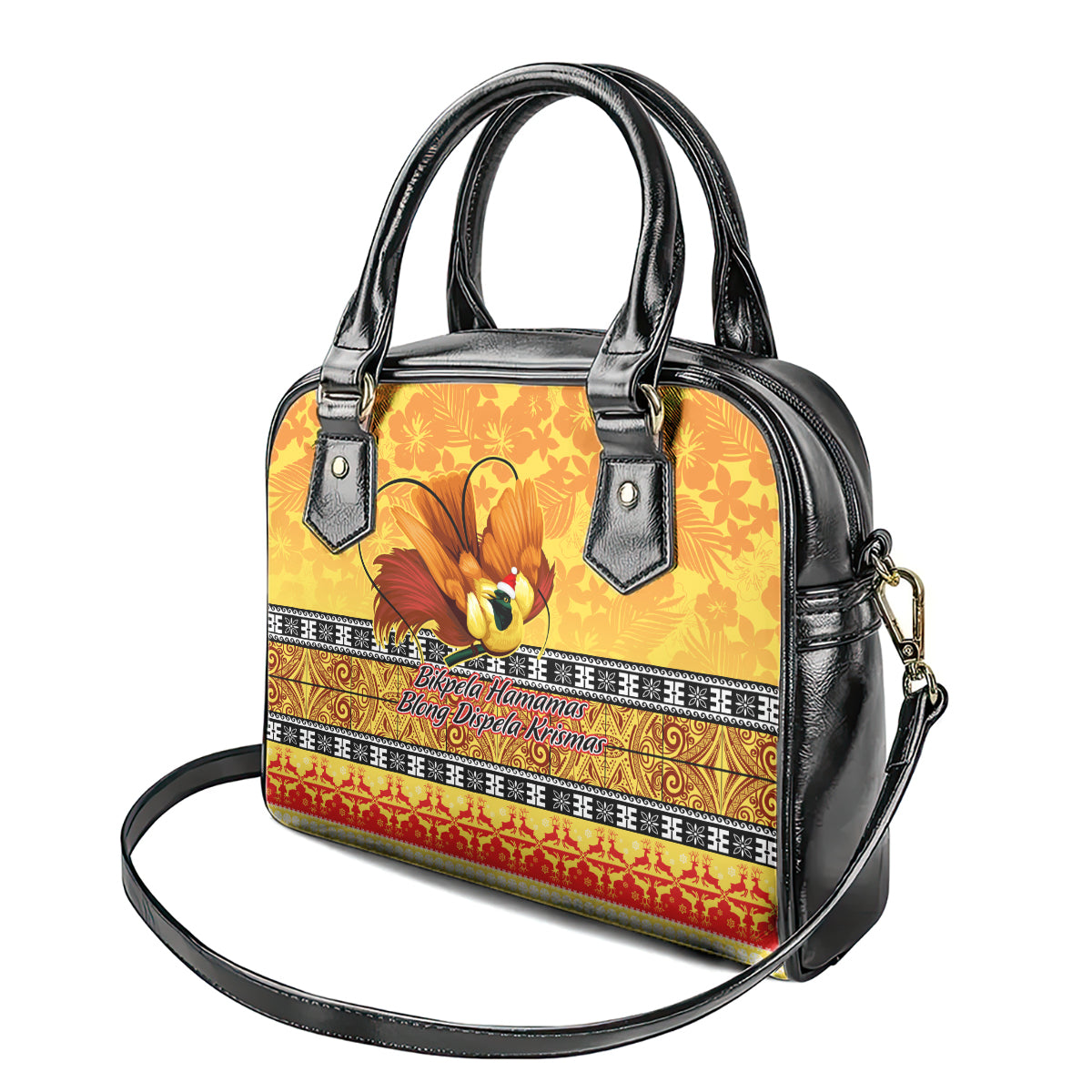 png-hamamas-krismas-shoulder-handbag-papua-new-guinea-bird-of-paradise-merry-christmas-gold-style