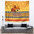 PNG Hamamas Krismas Tapestry Papua New Guinea Bird Of Paradise Merry Christmas Gold Style - Wonder Print Shop