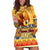 Personalised PNG Hamamas Krismas Hoodie Dress Papua New Guinea Bird Of Paradise Merry Christmas Gold Style - Wonder Print Shop