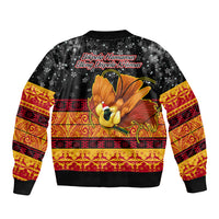 PNG Hamamas Krismas Bomber Jacket Papua New Guinea Bird Of Paradise Merry Christmas Black Style LT9 - Wonder Print Shop