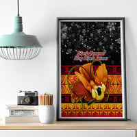 PNG Hamamas Krismas Canvas Wall Art Papua New Guinea Bird Of Paradise Merry Christmas Black Style LT9 - Wonder Print Shop