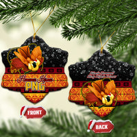 PNG Hamamas Krismas Ceramic Ornament Papua New Guinea Bird Of Paradise Merry Christmas Black Style LT9 - Wonder Print Shop
