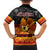 PNG Hamamas Krismas Family Matching Off Shoulder Long Sleeve Dress and Hawaiian Shirt Papua New Guinea Bird Of Paradise Merry Christmas Black Style - Wonder Print Shop