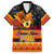 PNG Hamamas Krismas Family Matching Off Shoulder Long Sleeve Dress and Hawaiian Shirt Papua New Guinea Bird Of Paradise Merry Christmas Black Style - Wonder Print Shop