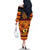 PNG Hamamas Krismas Family Matching Off Shoulder Long Sleeve Dress and Hawaiian Shirt Papua New Guinea Bird Of Paradise Merry Christmas Black Style - Wonder Print Shop