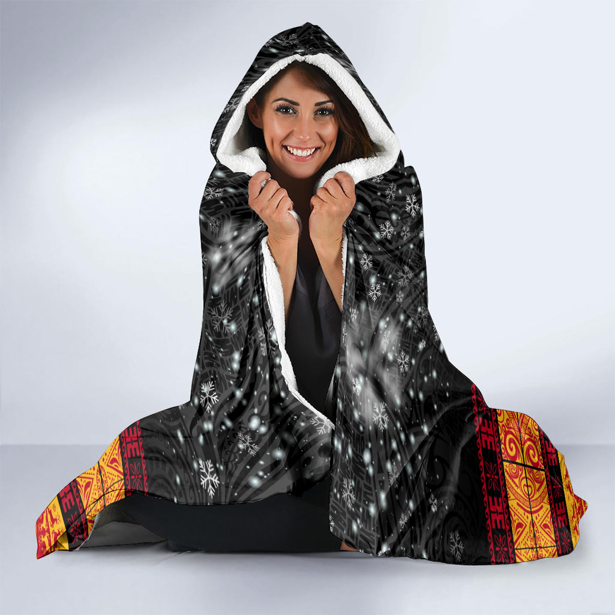png-hamamas-krismas-hooded-blanket-papua-new-guinea-bird-of-paradise-merry-christmas-black-style