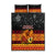 PNG Hamamas Krismas Quilt Bed Set Papua New Guinea Bird Of Paradise Merry Christmas Black Style - Wonder Print Shop