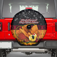 PNG Hamamas Krismas Spare Tire Cover Papua New Guinea Bird Of Paradise Merry Christmas Black Style - Wonder Print Shop