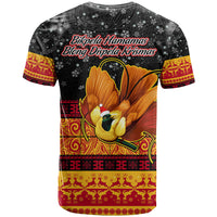 PNG Hamamas Krismas T Shirt Papua New Guinea Bird Of Paradise Merry Christmas Black Style - Wonder Print Shop