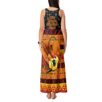 PNG Hamamas Krismas Tank Maxi Dress Papua New Guinea Bird Of Paradise Merry Christmas Black Style - Wonder Print Shop