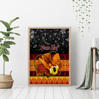 Personalised PNG Hamamas Krismas Canvas Wall Art Papua New Guinea Bird Of Paradise Merry Christmas Black Style LT9 - Wonder Print Shop