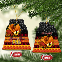 Personalised PNG Hamamas Krismas Ceramic Ornament Papua New Guinea Bird Of Paradise Merry Christmas Black Style LT9 - Wonder Print Shop