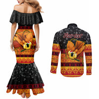 personalised-png-hamamas-krismas-couples-matching-mermaid-dress-and-long-sleeve-button-shirt-papua-new-guinea-bird-of-paradise-merry-christmas-black-style