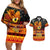 Personalised PNG Hamamas Krismas Couples Matching Off Shoulder Short Dress and Hawaiian Shirt Papua New Guinea Bird Of Paradise Merry Christmas Black Style LT9 - Wonder Print Shop